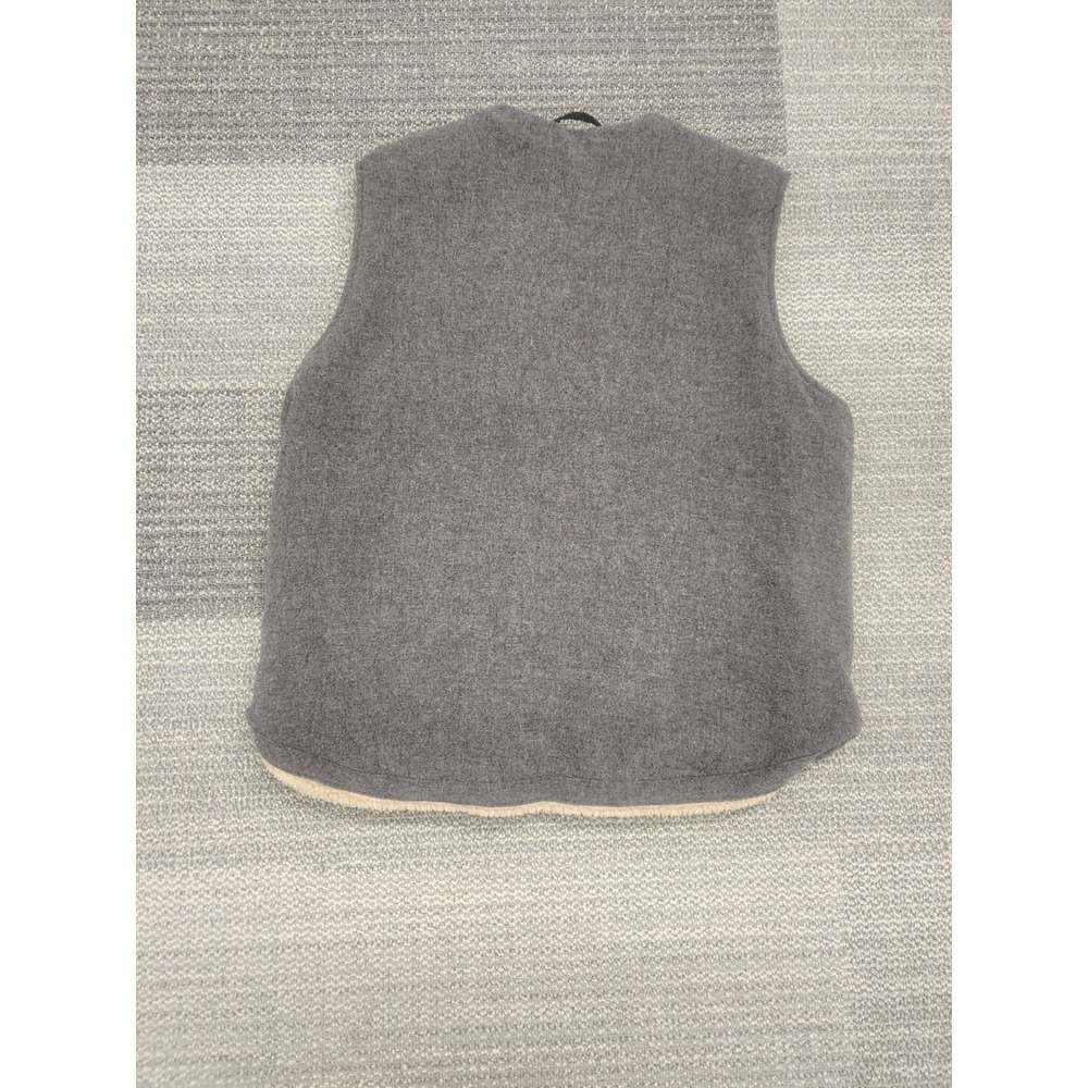 Woolrich Mens‎ Sherpa Lined Vest Dark Gray Full Zip Pockets Size L Barn Core Vtg - Picture 6 of 10